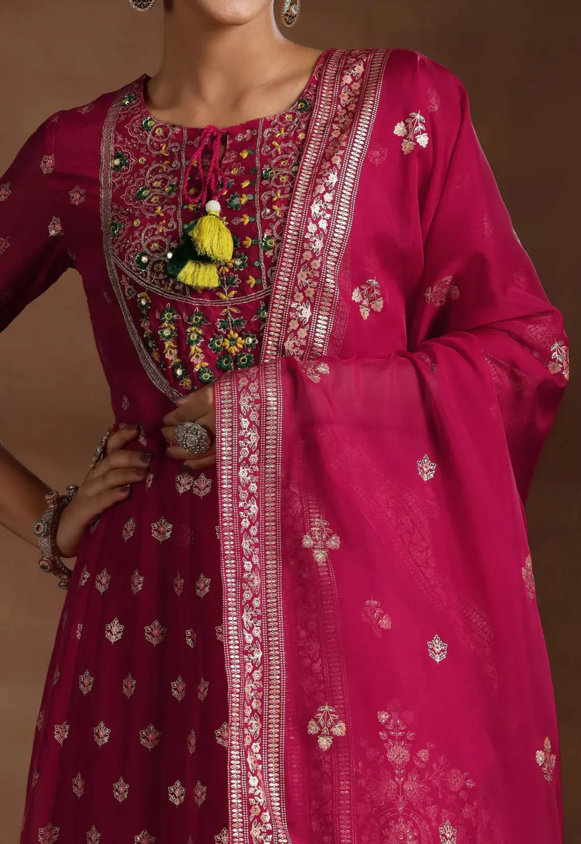 Mehrun Royal Banarasi Anarkali Ensemble