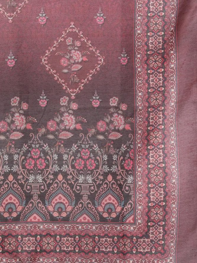 Mahira Maroon Ethnic Printed Suit Set