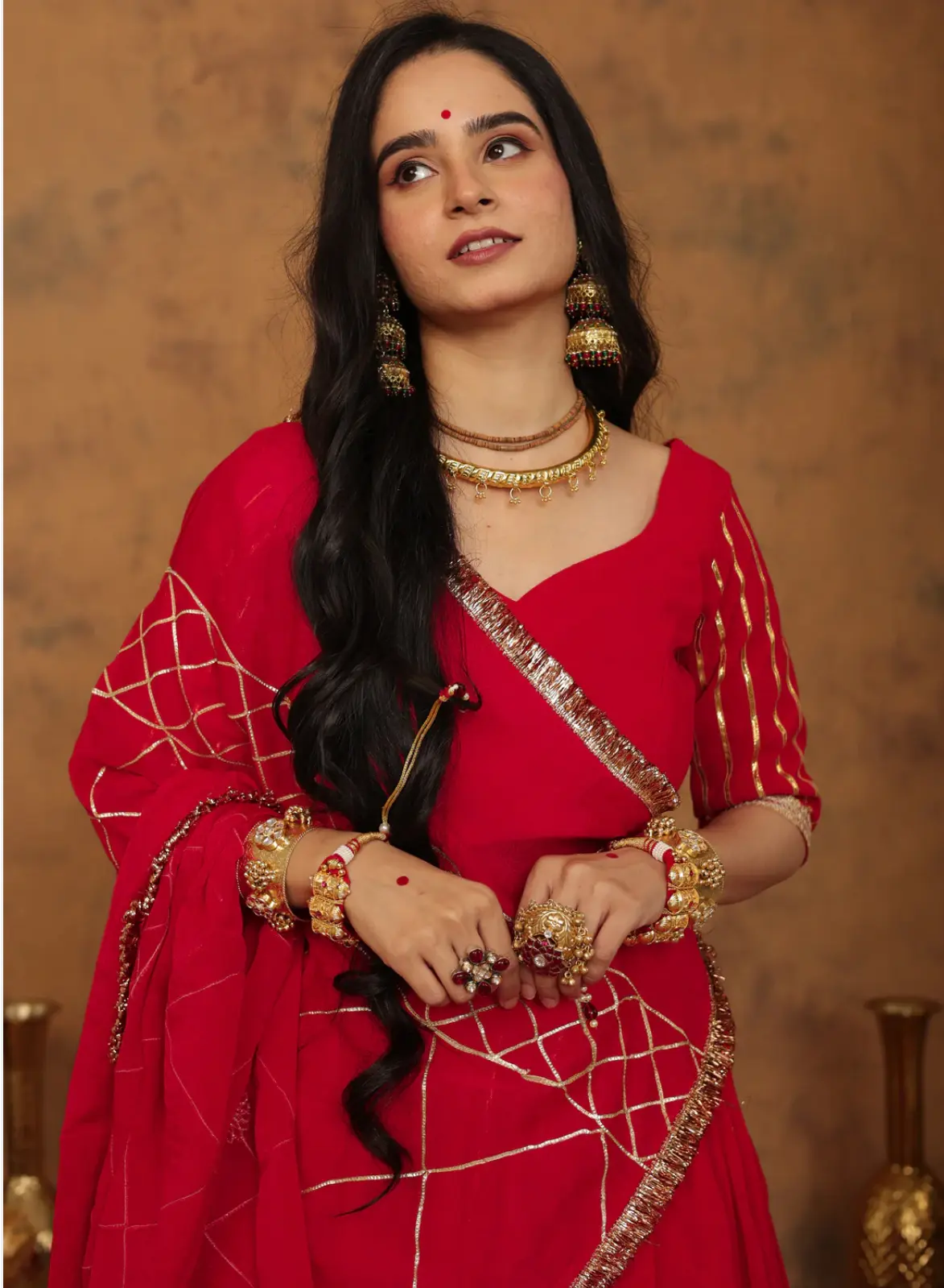 Royal Rouge Gota Patti Lehenga Set