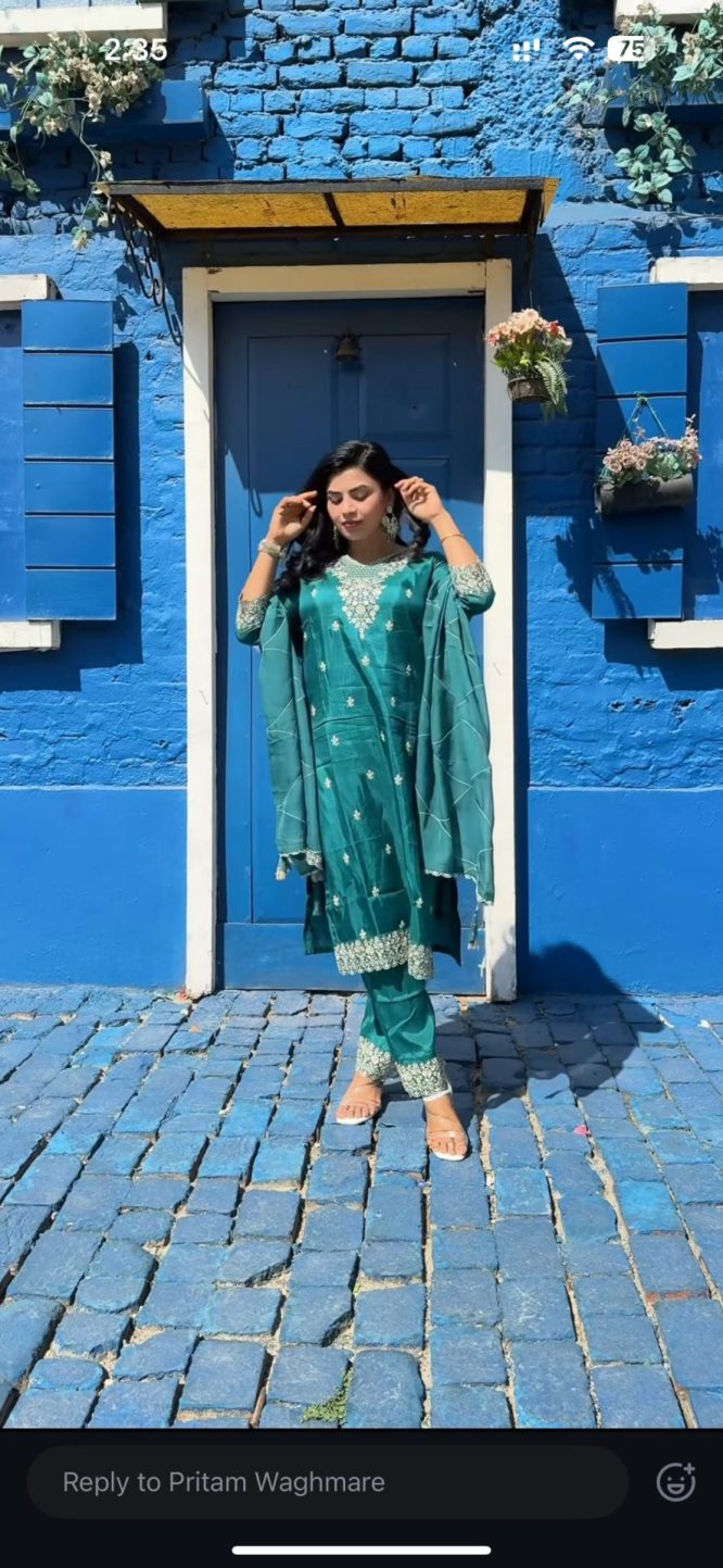 Noor-E-Naira Embroidered Silk Salwar Suit Set