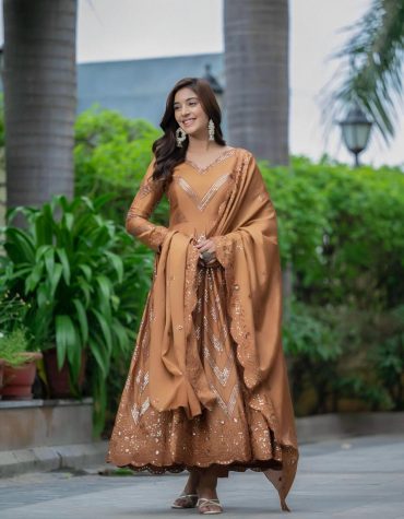 Ananya Mustard Anarkali Suit Set