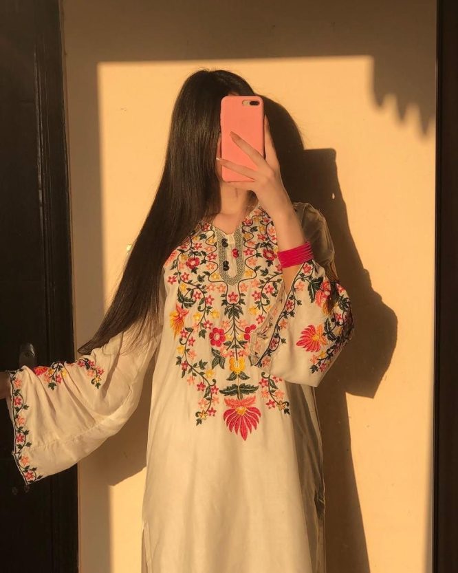 Chikankari-Inspired Embroidered Straight Kurta Set