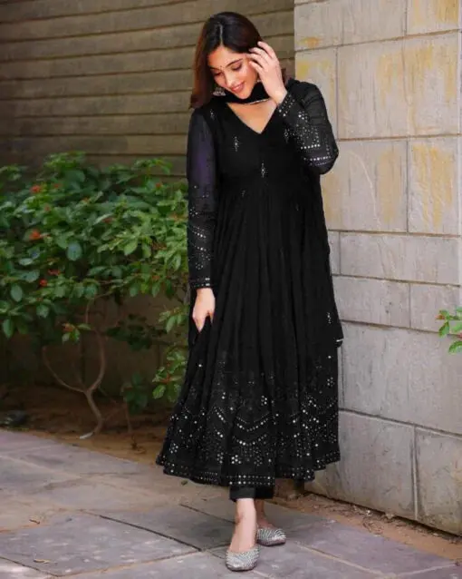 Whispering Black Coloured Suit Set
