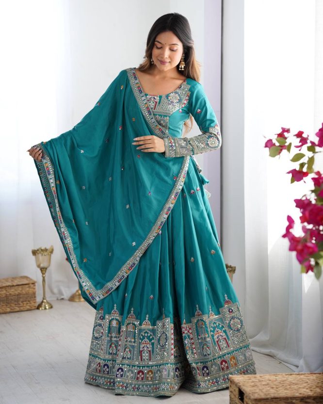 warya's Premium Quality Heavy Traditional Rama Lehenga Choli