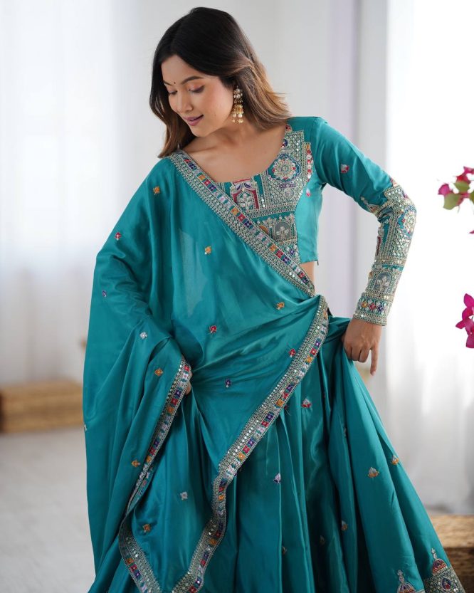 warya's Premium Quality Heavy Traditional Rama Lehenga Choli