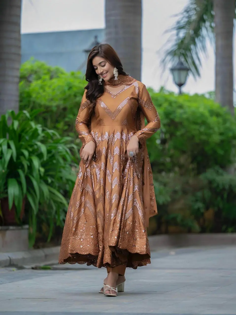Ananya Mustard Anarkali Suit Set