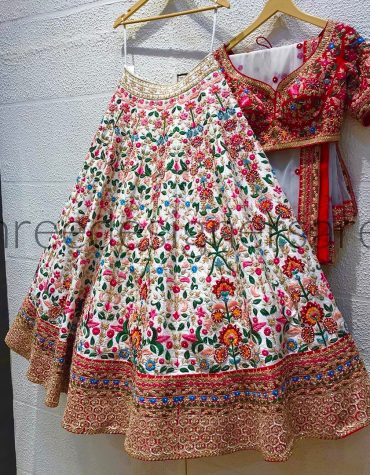 White Colour Premium Quality Embroidered Lehenga Choli