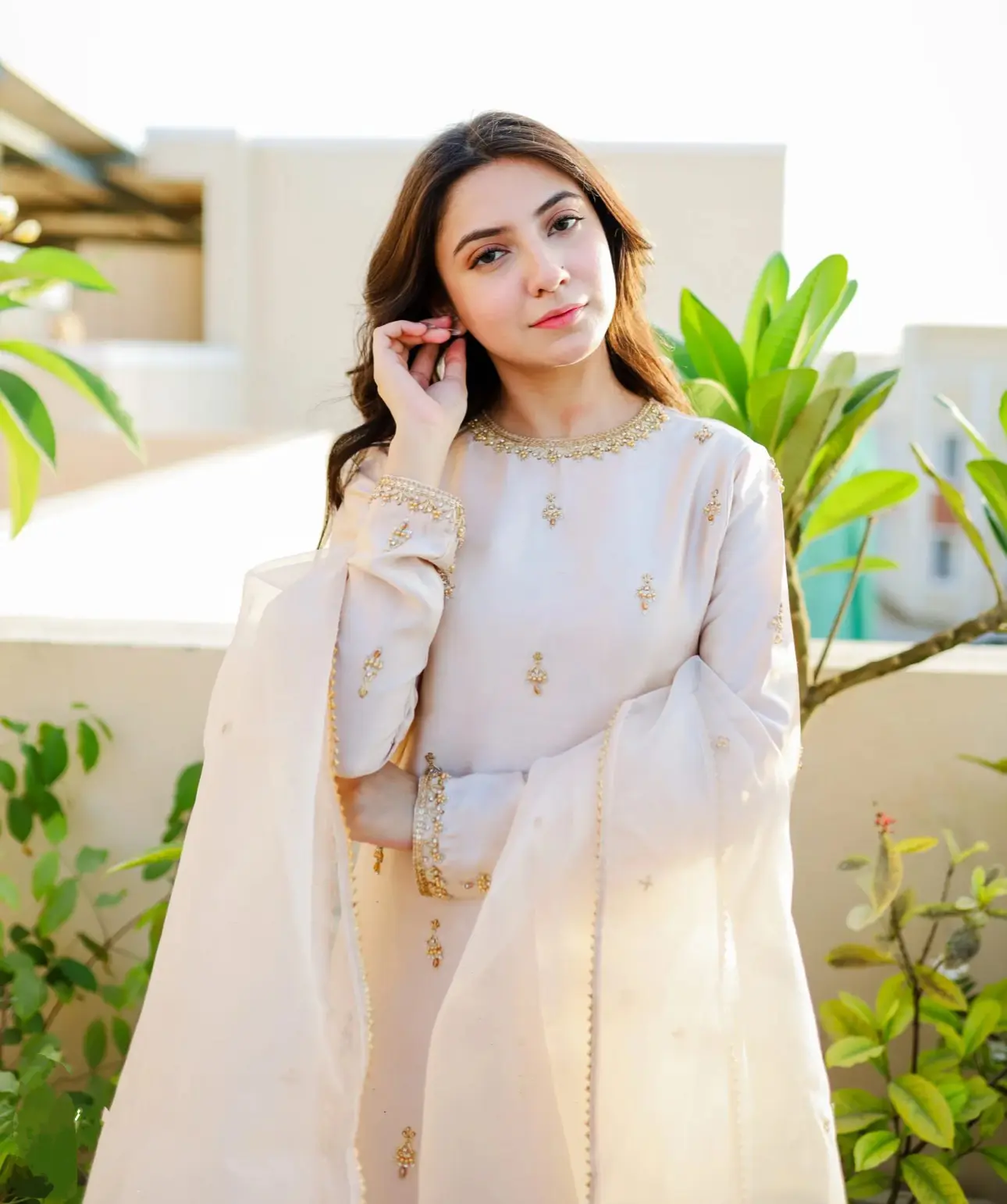 Ivory Whisper Farshi Suit Set