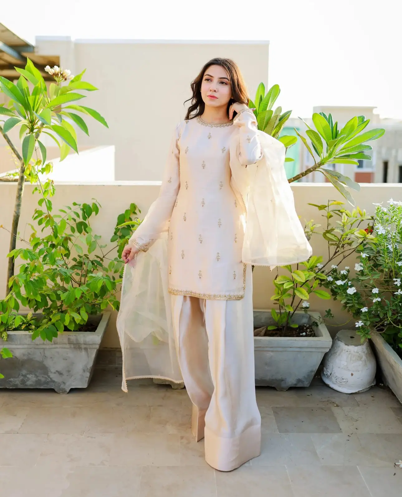 Ivory Whisper Farshi Suit Set