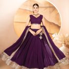 Catalina's Wine Coloured Party Wear Lehenga Choli