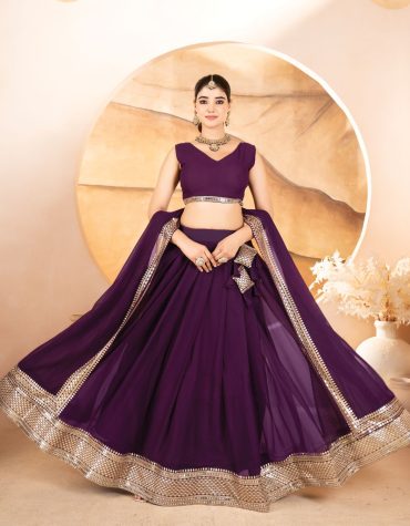 Catalina's Wine Coloured Party Wear Lehenga Choli