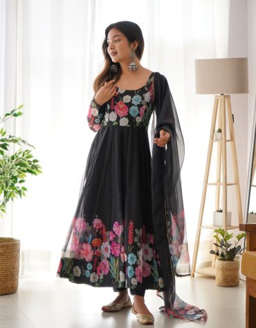Madhuri's Ready To Wear Black Suit Set