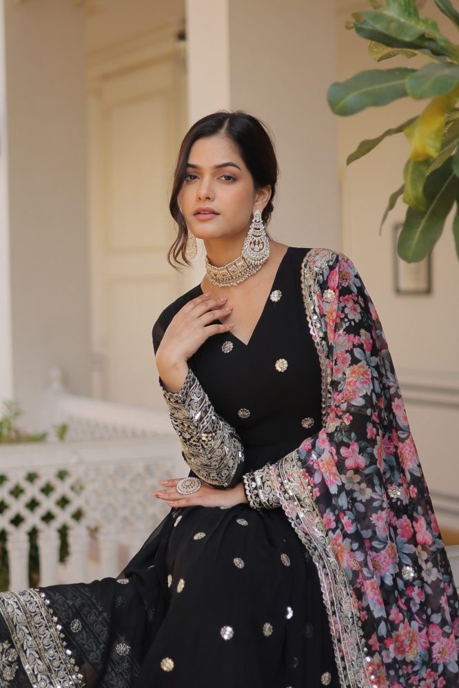 Kavita's Black Designer Gown