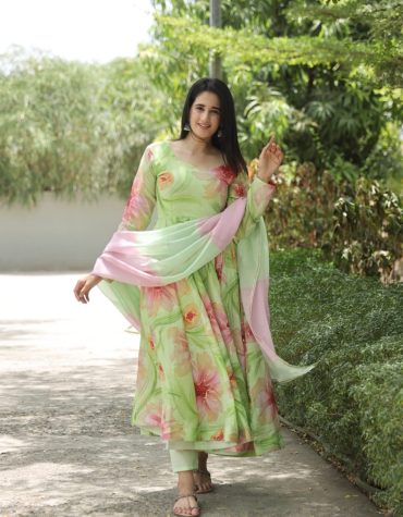 NIDHI'S MULTI PISTA COLOURED ANARKALI SUIT SET - 07