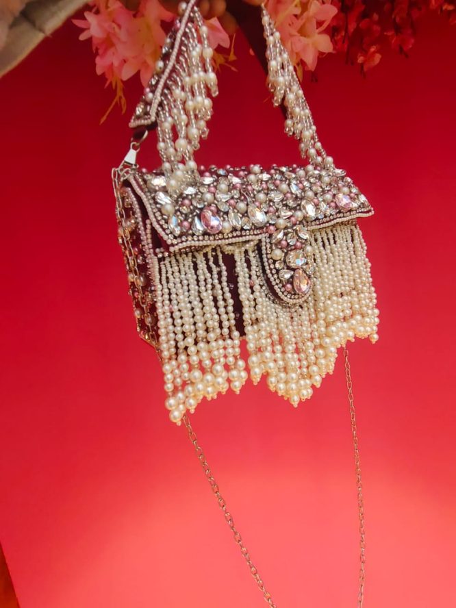 Heera (Hand Bag ,Diamond Work ,Dabka Work ,Pearl Work ,