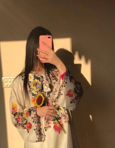 Chikankari-Inspired Embroidered Straight Kurta Set