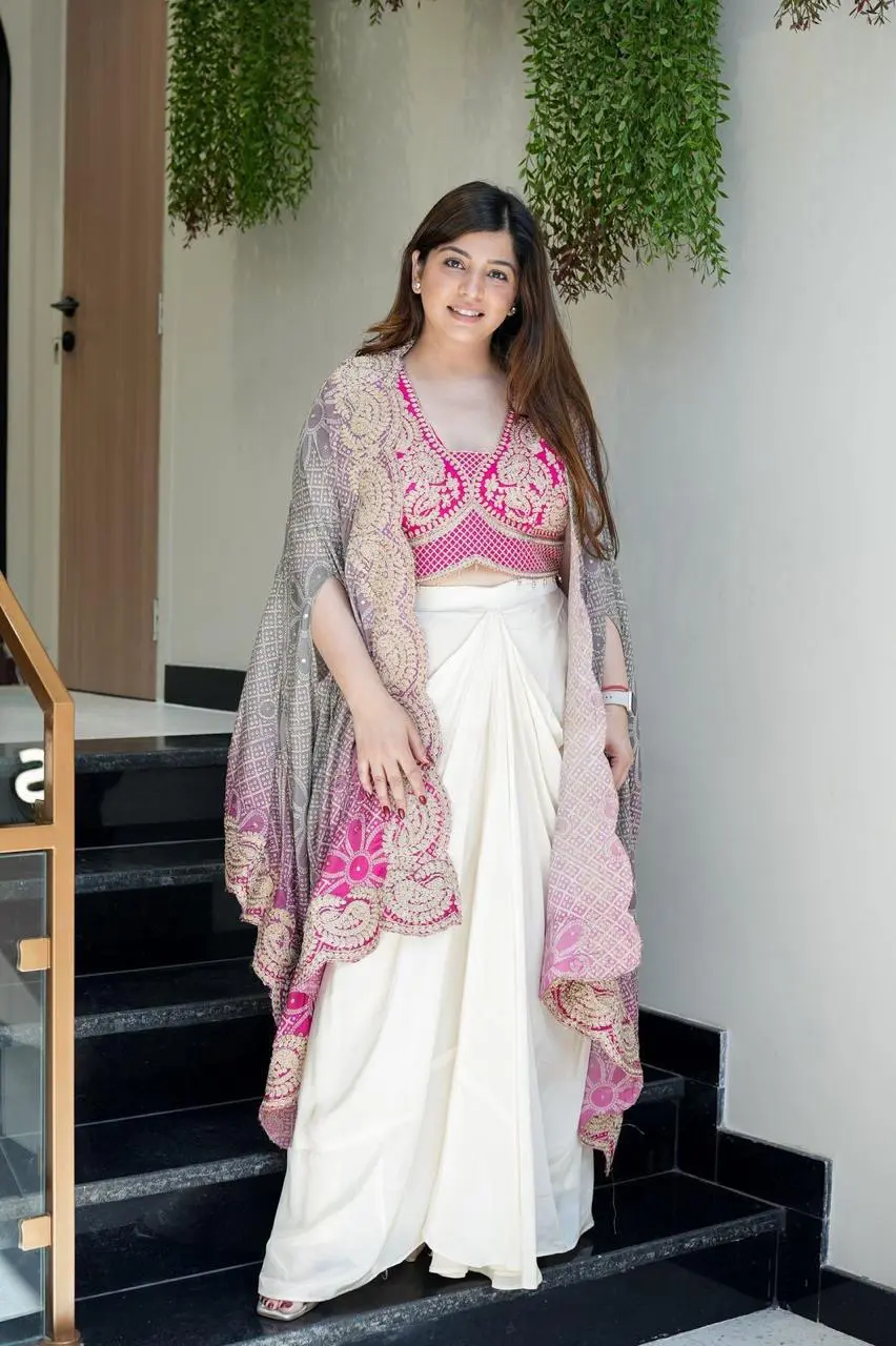 Embroidered Draped Saree Co-ord Set