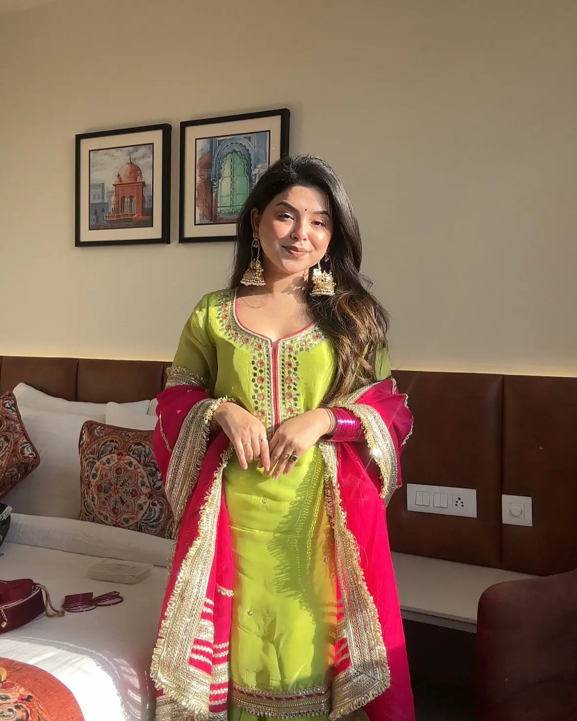 Saumya Neon Sharara Suit Set
