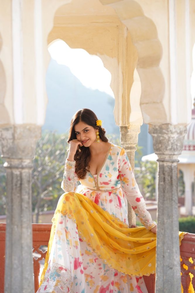 Premium Quality Malti Anarkali Suit Set