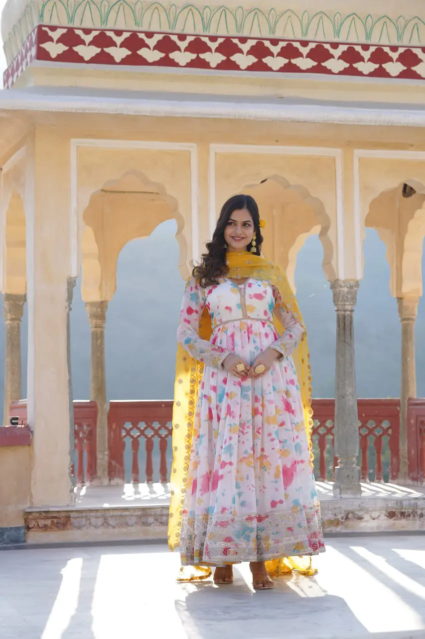 Premium Quality Malti Anarkali Suit Set