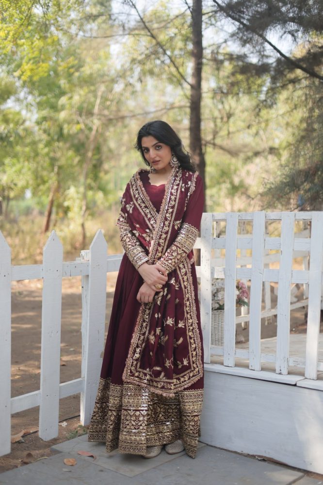 RADIANT DARK MAROON SUIT SET  142