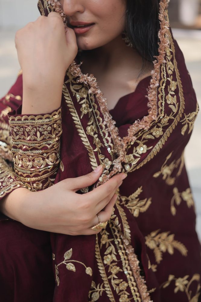 RADIANT DARK MAROON SUIT SET  142