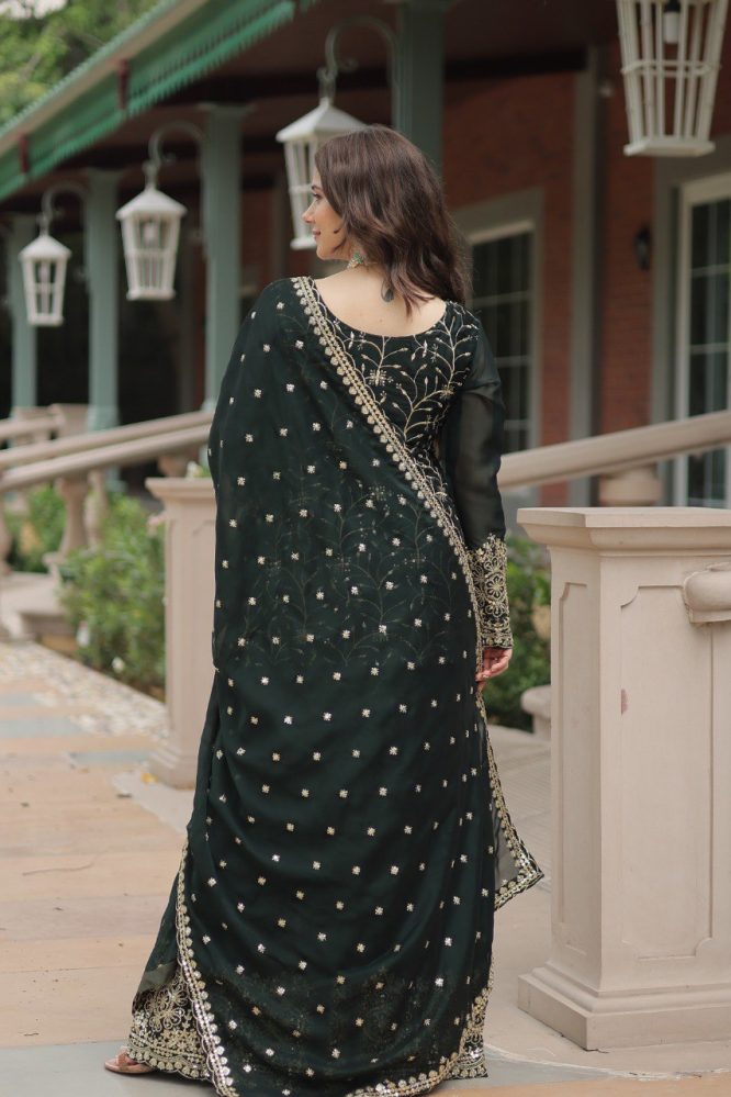 Avni's Designer Readymade Kurti Plazoo Dupatta Set-TD-159
