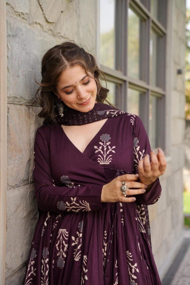 Etisha Pure Cotton Anarkali Suit Set