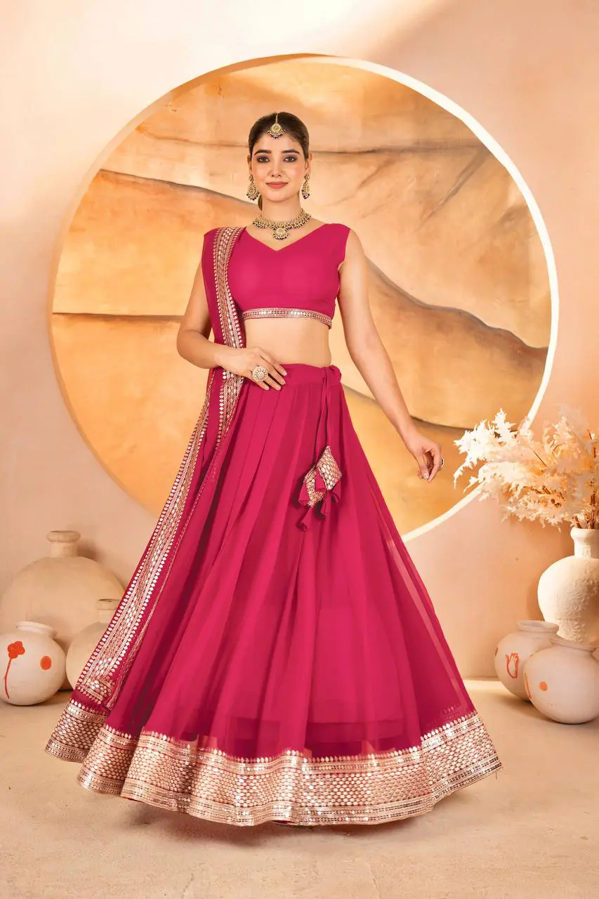 Catalina's Pink Coloured Party Wear Lehenga Choli