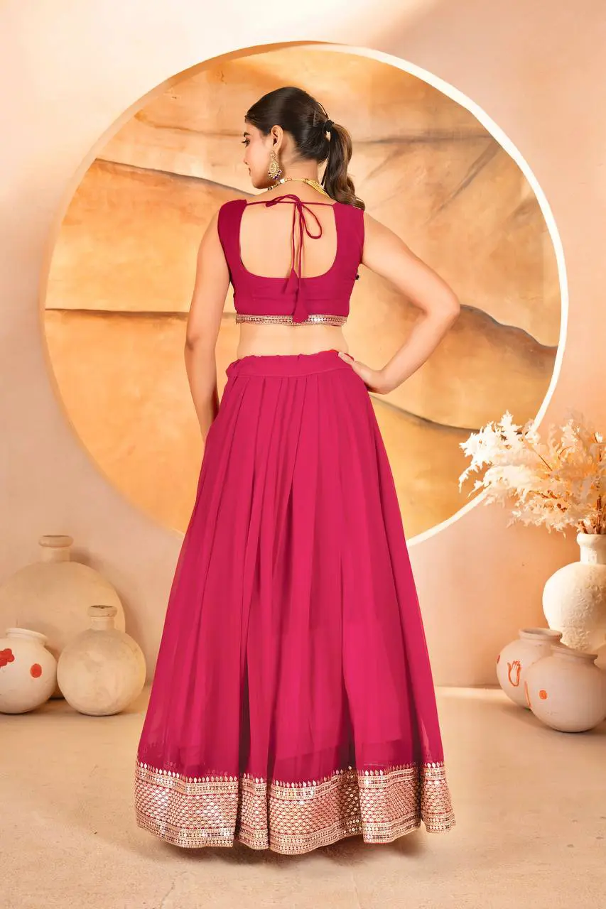 Catalina's Pink Coloured Party Wear Lehenga Choli