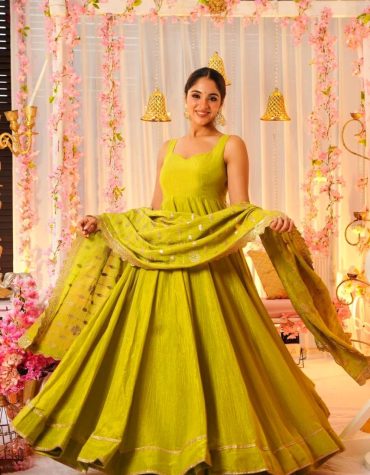 Vidhya's Roman Silk Anarkali Suit