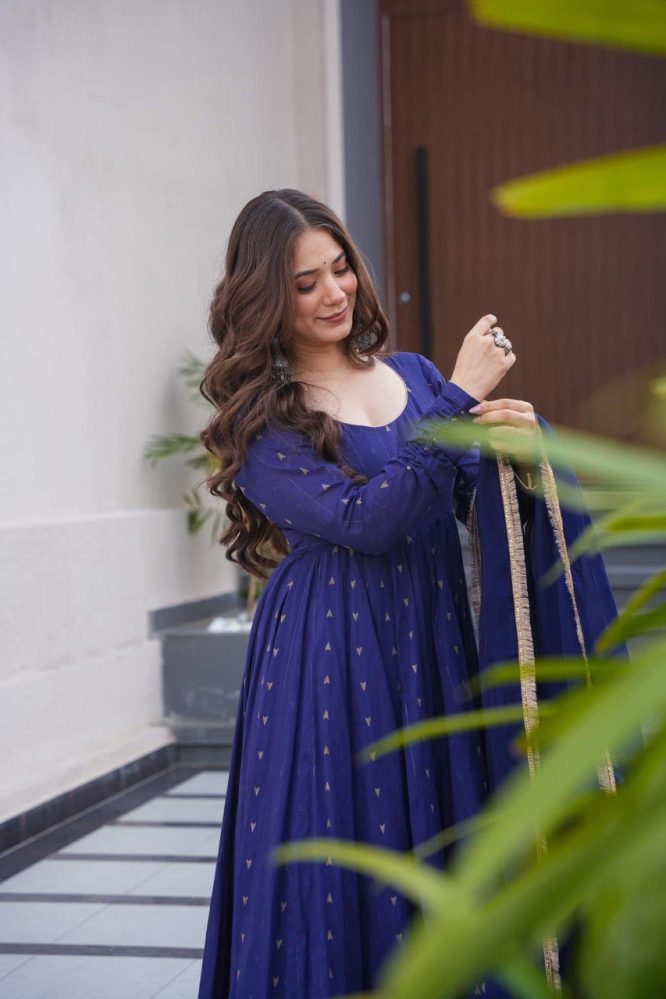 Navya Pure Cotton Anarkali Suit Set