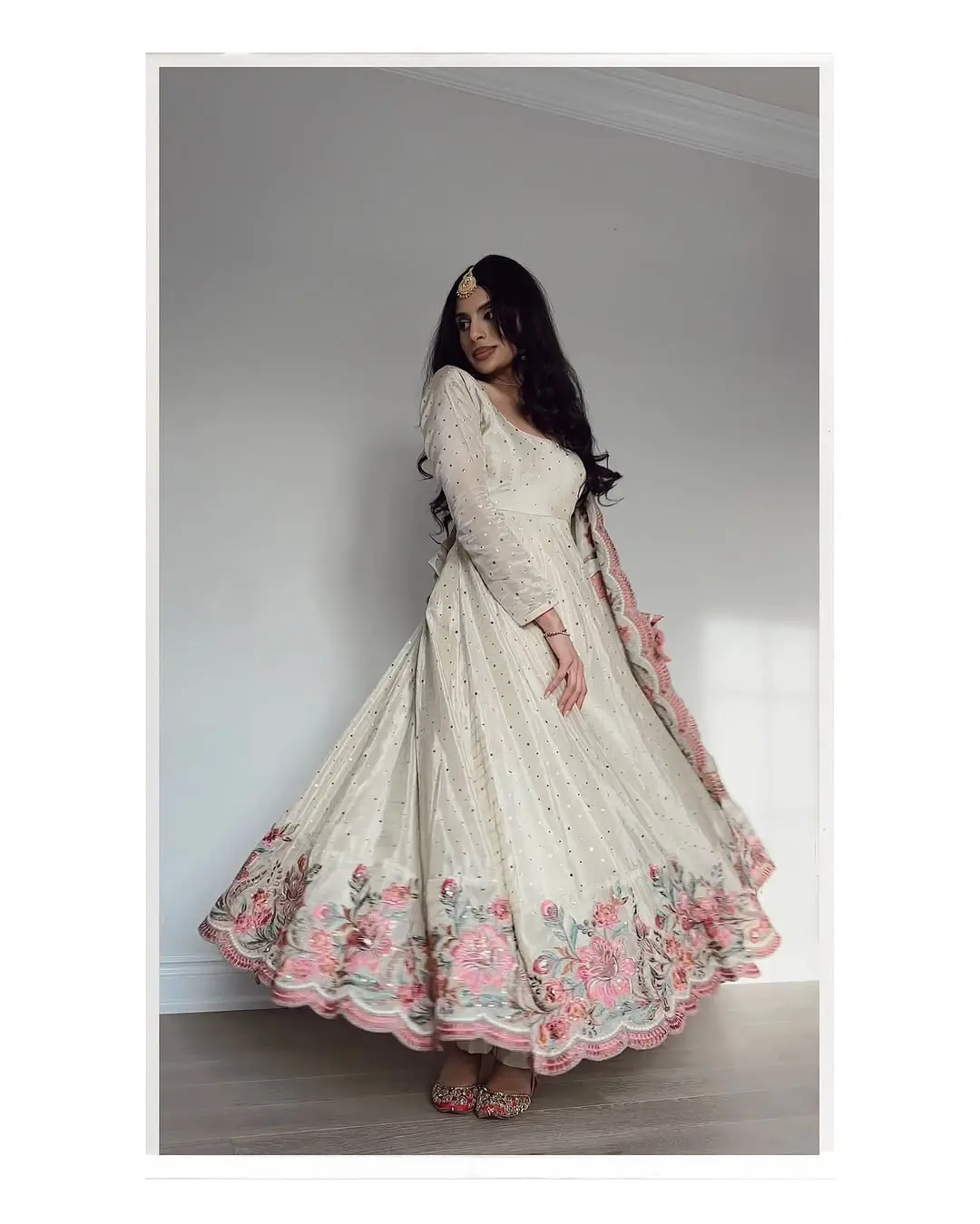 Vintage Petal Anarkali