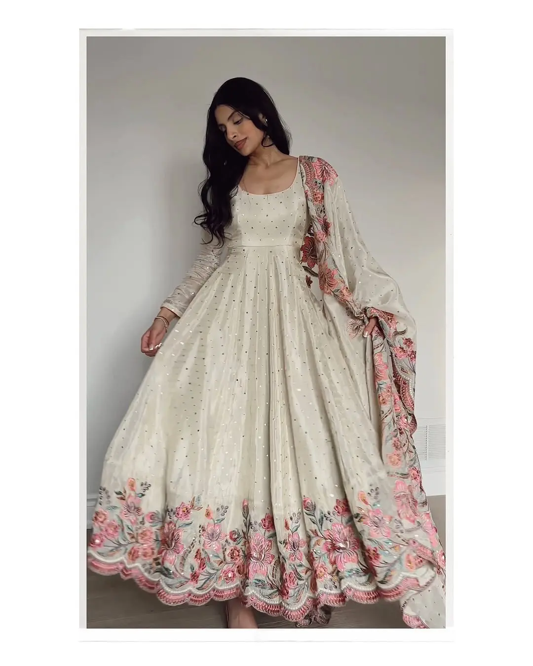 Vintage Petal Anarkali