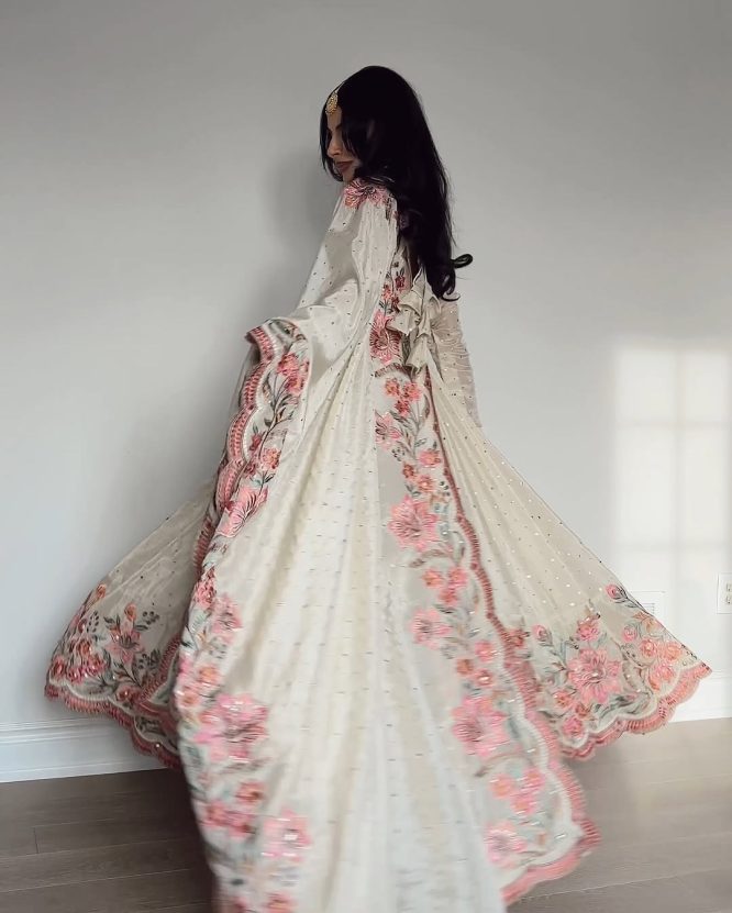 Vintage Petal Anarkali