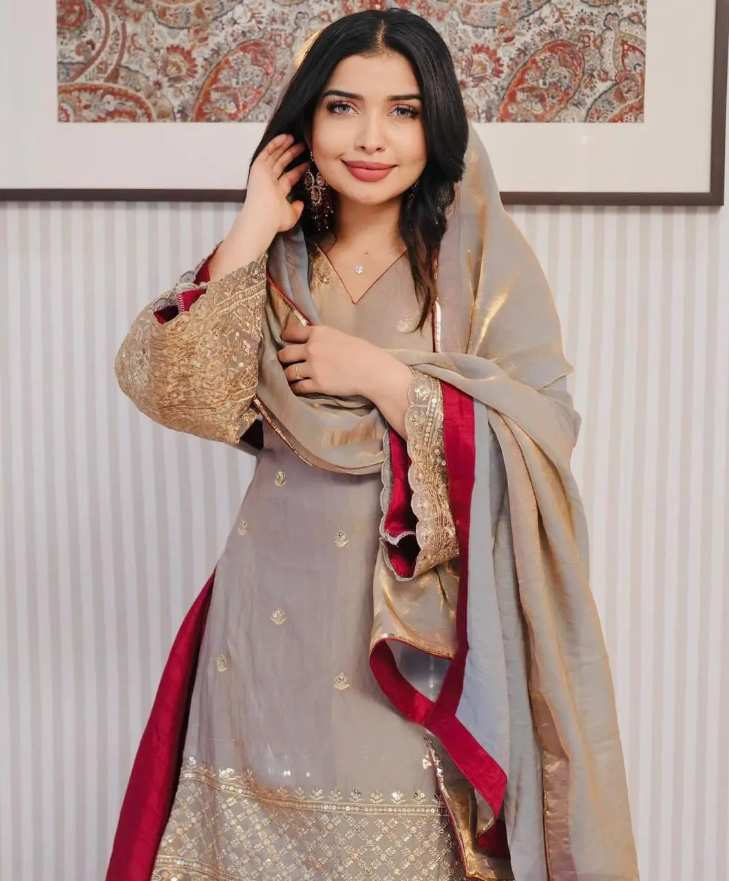 Ruhani Saaz Kurta Skirt With Dupatta