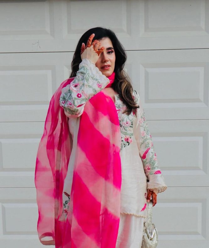 Rose Radiance Embroidered Ensemble