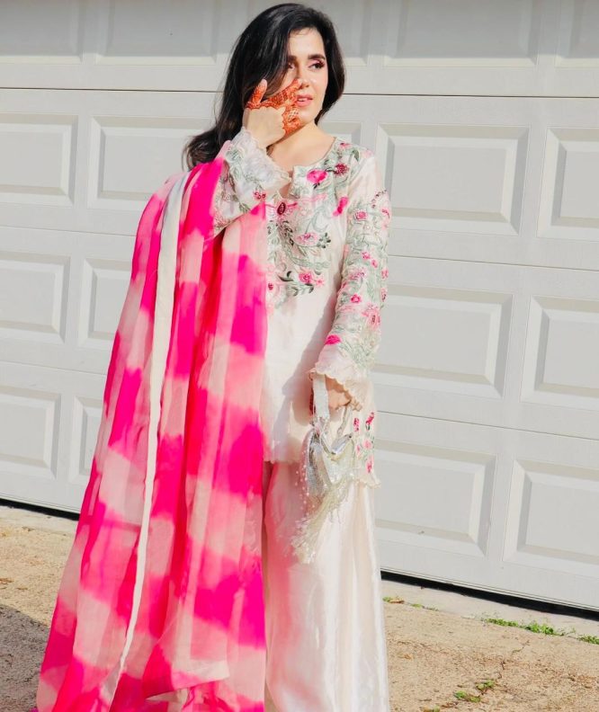 Rose Radiance Embroidered Ensemble