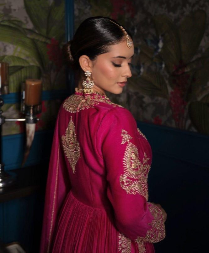 Regal Roseberry Embroidered Anarkali Set