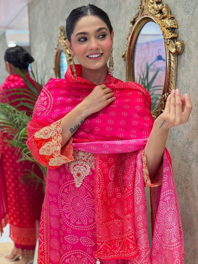 Rangriti Luxe  Embroidered Chinon Silk Suit Set
