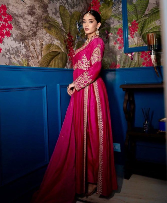 Regal Roseberry Embroidered Anarkali Set
