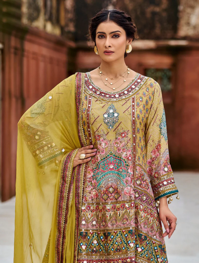 Royal Heritage Embroidered Sharara Suit