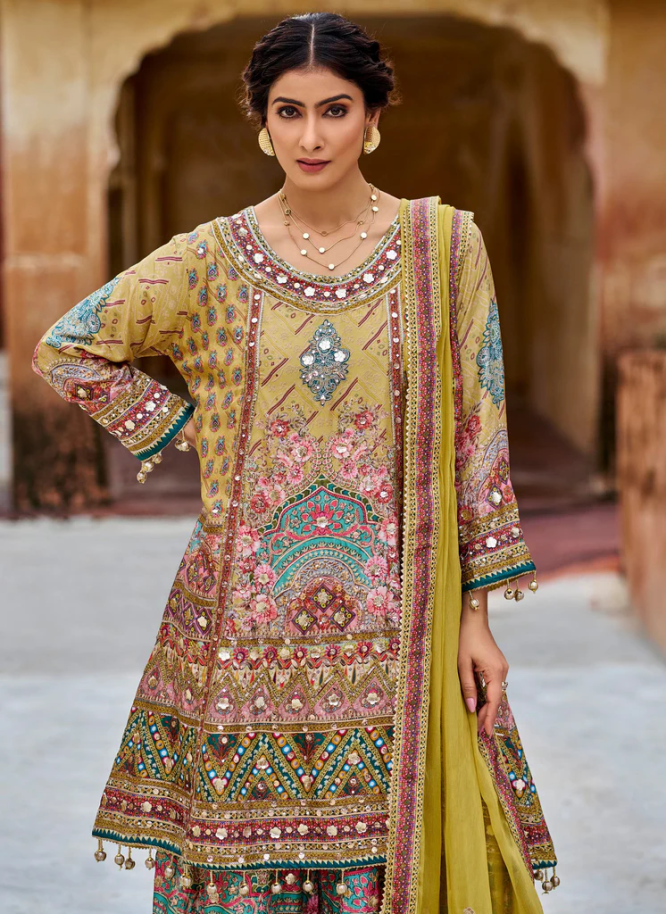 Royal Heritage Embroidered Sharara Suit