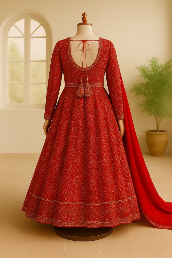 Red Empress Ensemble Anarkali