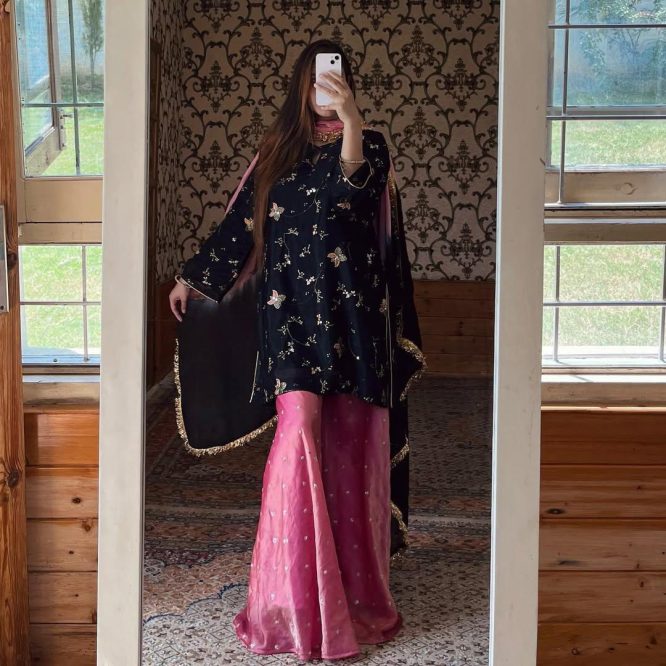 Midnight Rose Sharara Set