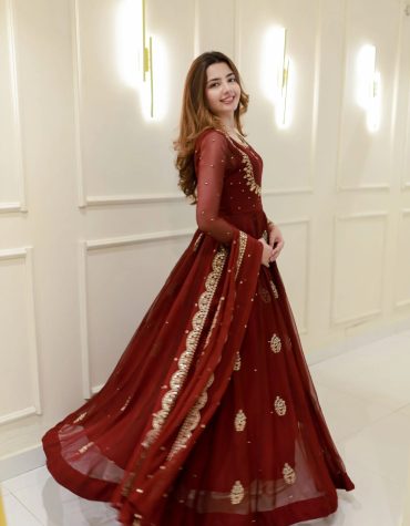 Crimson Royale Anarkali