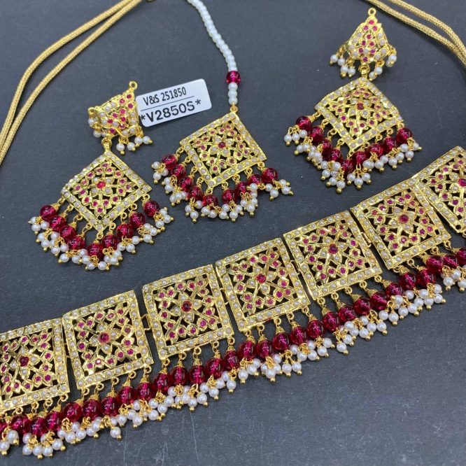 Jadau necklace set783992578