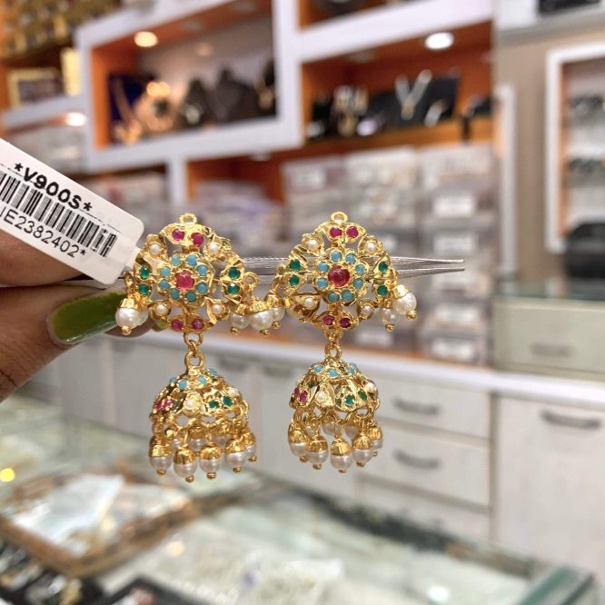 Jadau earrings