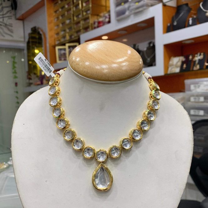 Kundan necklace set 34556