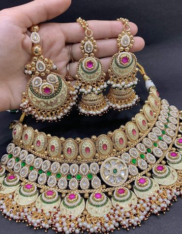 Kundan Necklace Set 346456